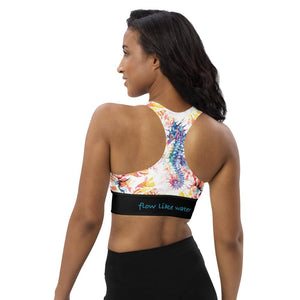 Flow like Water Longline compression sports bra