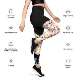 Legging "Flow like Water" Compression Sports Leggings