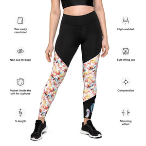 Legging XXS "Flow like Water" Compression Sports Leggings