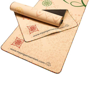 Mat, Linen Chakra Hemp Linen and Natural Rubber Luxury Yoga Mat