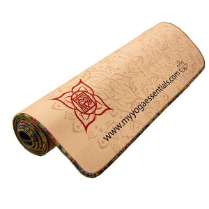 Mat, Linen Chakra Hemp Linen and Natural Rubber Luxury Yoga Mat