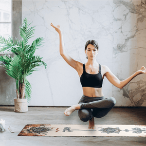 Mat, Linen Hemp Linen and Natural Rubber Yoga Mat - "Strong"