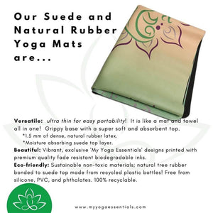 Mat, Suede Ganesha Ganesha Suede/Natural Rubber Travel Yoga Mat