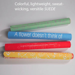 Mat, Suede It just Blooms It Just Blooms Suede/Natural Rubber Travel Yoga Mat