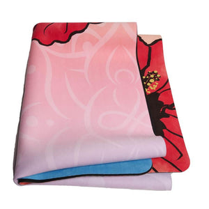 Mat, Suede It just Blooms It Just Blooms Suede/Natural Rubber Travel Yoga Mat