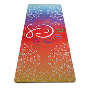 Mat, Suede Yogi with Chakras Yogi with Chakras Suede/Natural Rubber Travel Yoga Mat