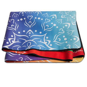 Mat, Suede Yogi with Chakras Yogi with Chakras Suede/Natural Rubber Travel Yoga Mat