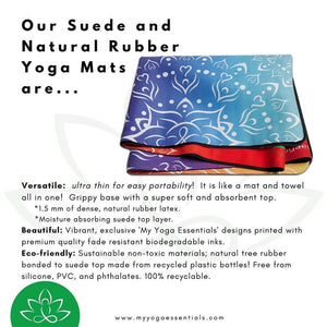 Mat, Suede Yogi with Chakras Yogi with Chakras Suede/Natural Rubber Travel Yoga Mat