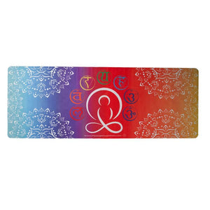 Mat, Suede Yogi with Chakras Yogi with Chakras Suede/Natural Rubber Travel Yoga Mat