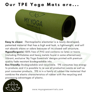 Mat, TPE Eco Friendly - Non Slip Luxury Thermal Plastic Elastomer (TPE) Yoga Mat