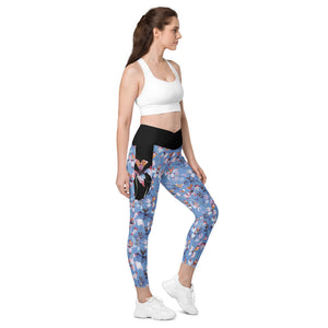Orchid Bloom Crossover leggings with pockets