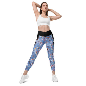 Orchid Bloom Crossover leggings with pockets