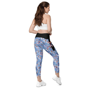 Orchid Bloom Crossover leggings with pockets