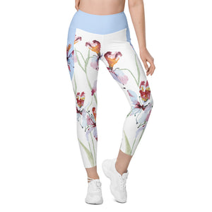 Orchid Bloom Leggings with pockets