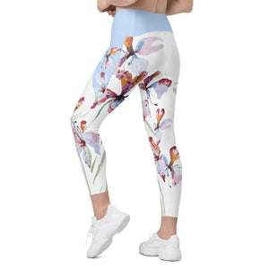 Orchid Bloom Leggings with pockets