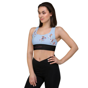 Orchid Bloom Longline Compression Sports Bra