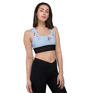 Orchid Bloom Longline Compression Sports Bra