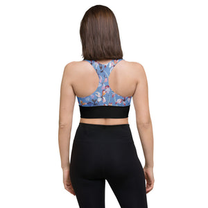 Orchid Bloom Longline Compression Sports Bra