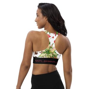 Poinsettia Longline Sports Bra - Limited Edition