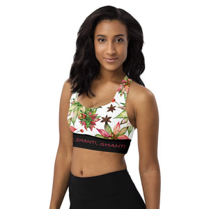 Poinsettia Longline Sports Bra - Limited Edition