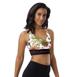 Poinsettia Longline Sports Bra - Limited Edition