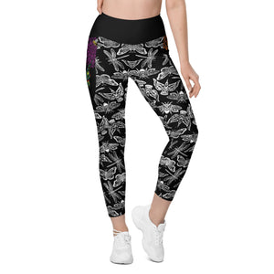 Pollinators Capri Leggings with pockets