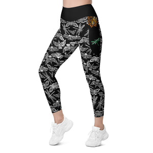 Pollinators Capri Leggings with pockets
