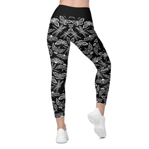 Pollinators Capri Leggings with pockets