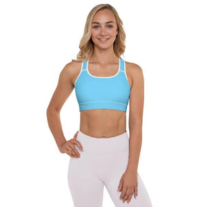 Throat Chakra Padded Sports Bra