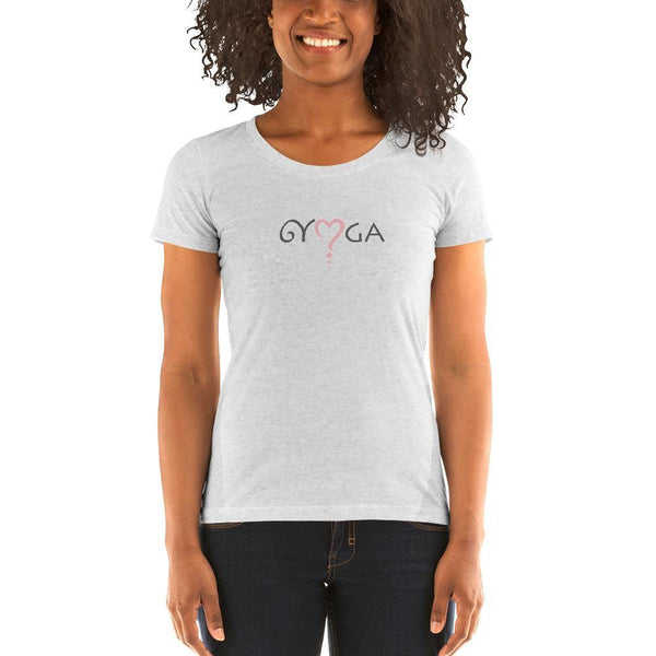 White Fleck Triblend / S "Yoga Love" Ladies short sleeve t-shirt