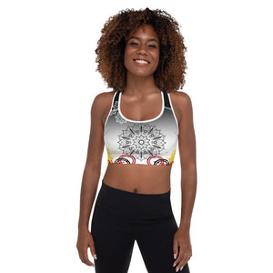 White / XS "Strong" Graffiti Series Padded Sports Bra