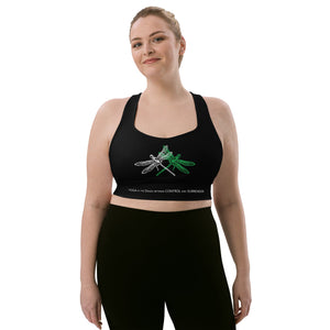 XL Dragonfly Longline Compression Sports Bra