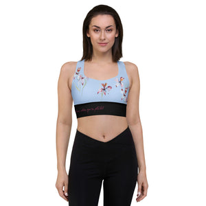 XS Orchid Bloom Longline Compression Sports Bra