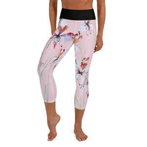 XS Orchid Bloom Yoga Capri Leggings