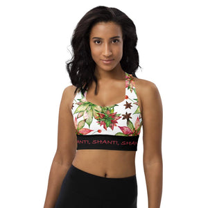 XS Poinsettia Longline Sports Bra - Limited Edition